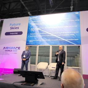 Airspace World 2024 - IRIS SatCom Datalink, Road to Commercial Operation: Davide Tomassini, ESA, and Pierre Lahourcade, ESSP